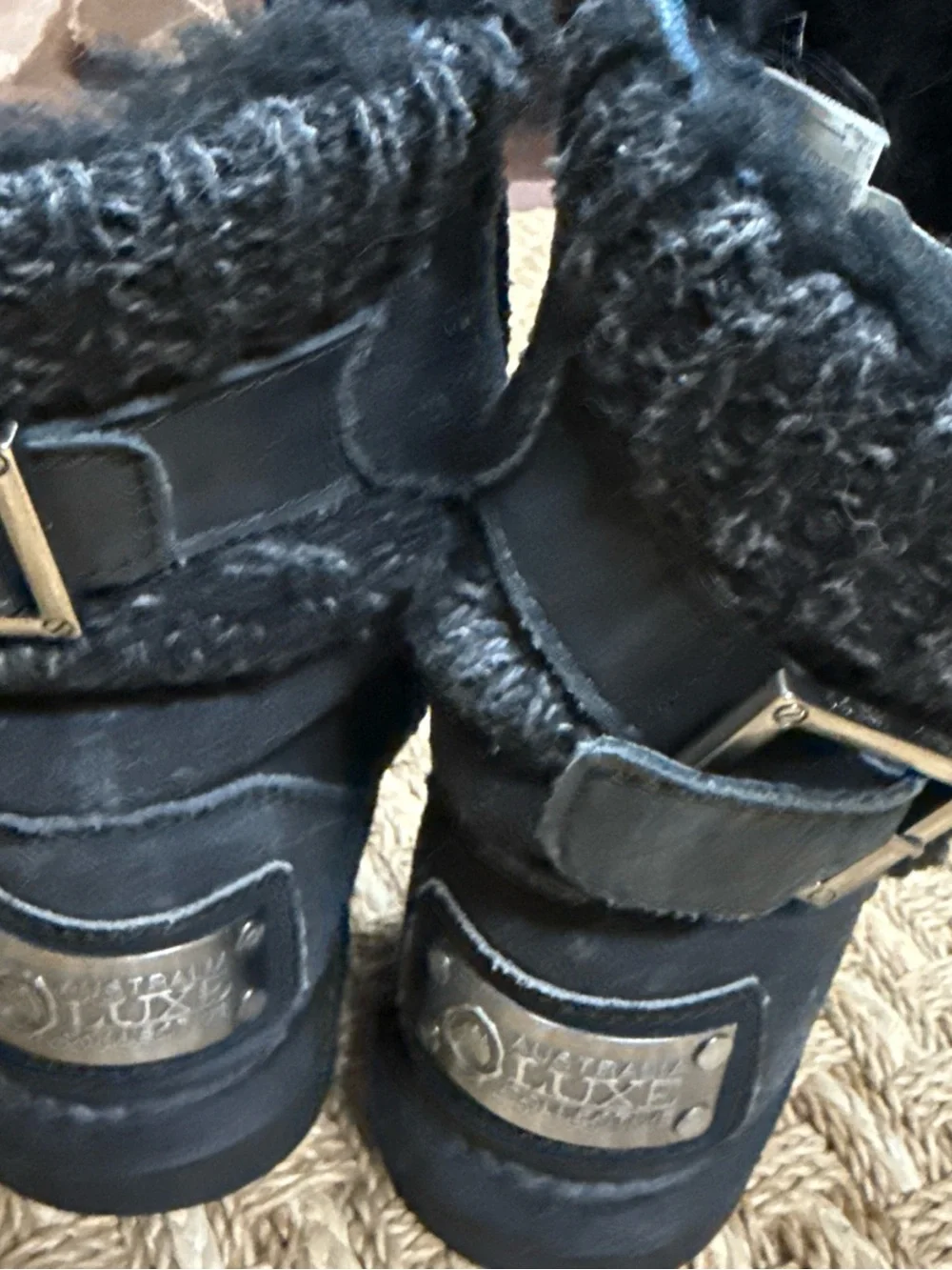 Australia Luxe Collective Spartan Knit - Short Boots Women Sz 5 Black Suede